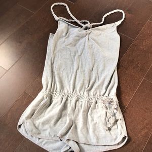 Abercrombie & Fitch Gray Open Back Romper